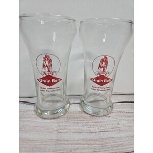 Grain Belt beer Glasses‎ 5 1/4" sham. Meisters Bar. Stillwater, MN Vintage 6oz